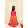 Комплект одежды для девочек Лехенга-чоли, Girls Lehenga Choli Set (Orange & Magenta),  Stanwells Kids