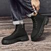 Fashion Genuine Leather Outdoor Snow Botas New Arrival Men's Winter Boots Luxury Brand Motorcycle Basic Boots Man Cotton Platform Shoes