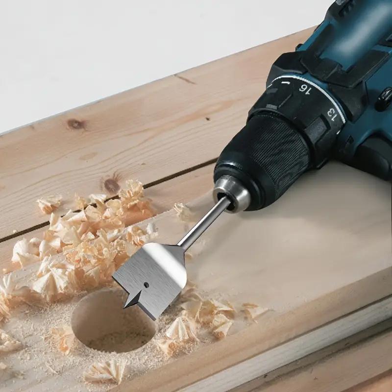 Spade Drill Bit Set Paddle Flat Boring Double Side Carbon Steel Cut Spurs Woodworker Desk Hole Cutter Wood Board PVC Woodworking