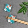 Stylish Kutani Ware Chopstick Rest Pair Camellia Made In Japan Set, Design, Ceramic,