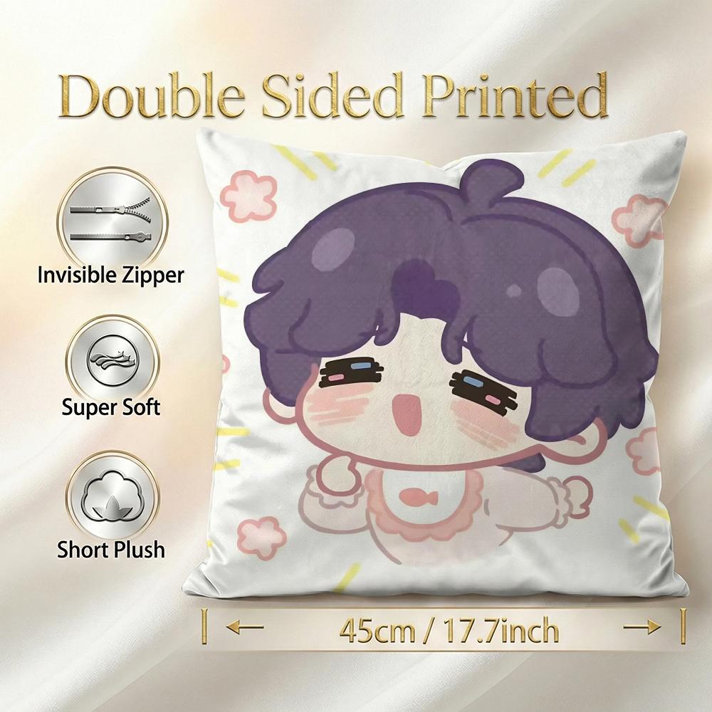 Game Love And Deepspace Cushion Cover 1Pcs Decorative Covers Soft Cushion Case For Sofa Couch Decor 40X40 45X45 Pillowcases