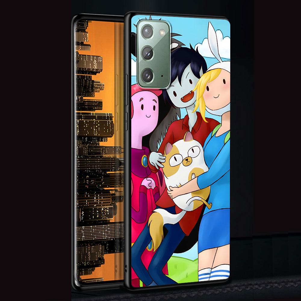 Adventure Fionna & Cake Time Case for Samsung Galaxy Note 20 Ultra 10 Plus 9 8 TPU Phone Cover 10 Lite Black Soft Shell Funda