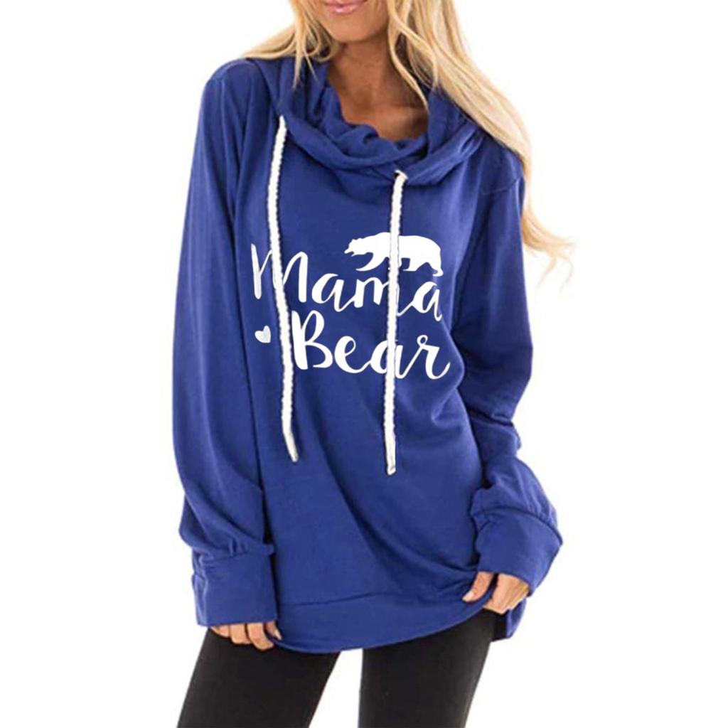 Women's Fashion Fall Winter Casual Letter Print Long Sleeve Hooded Hoodies & Sweatshirts