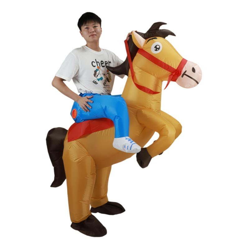 Disfraz Inflable de Caballo Divertido para Festivales y Actuaciones