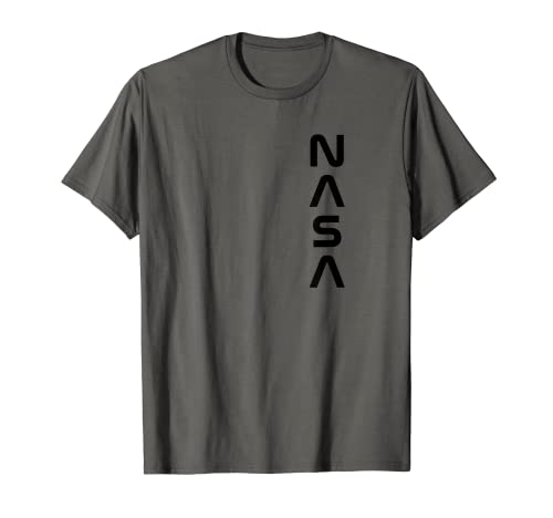 NASA Worm Logo Vertical Design Black NASA Space T-Shirt