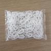 100/200pcs Curtain Hanging Hooks Ring White Plastic Curtain Hook Window Curtain Hanger Hook Car Home Office Curtain Accessories