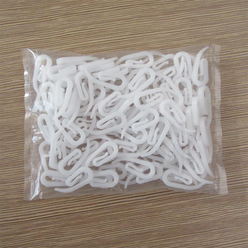 100/200Pcs Plastic Curtain Gather Hooks for Pleat Lace Curtain Wave Fold Sheers Plastic Curtain Hooks and Curtain Loops