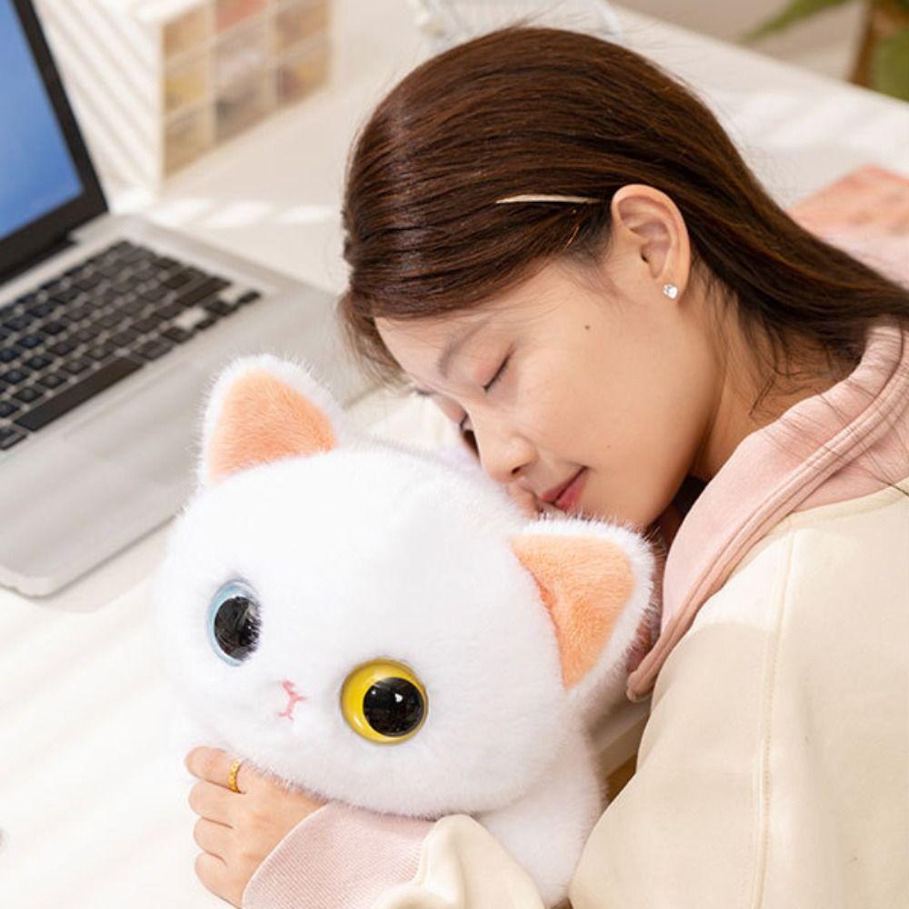 Cute Simulation Cat Plush Doll Realistic Texture Siamese Cat  Plush Doll  Home Decoration