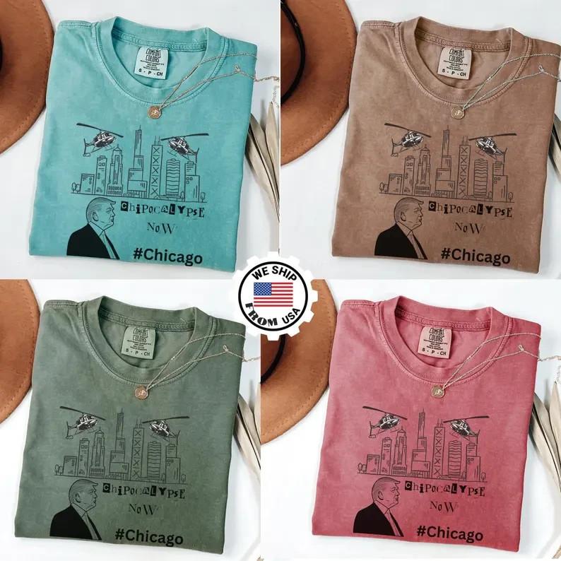 Comfort Colors® Chipocalypse Tshirt, Department of War, Chicago Shirt, Pro Trump Unisex T-Shirt M