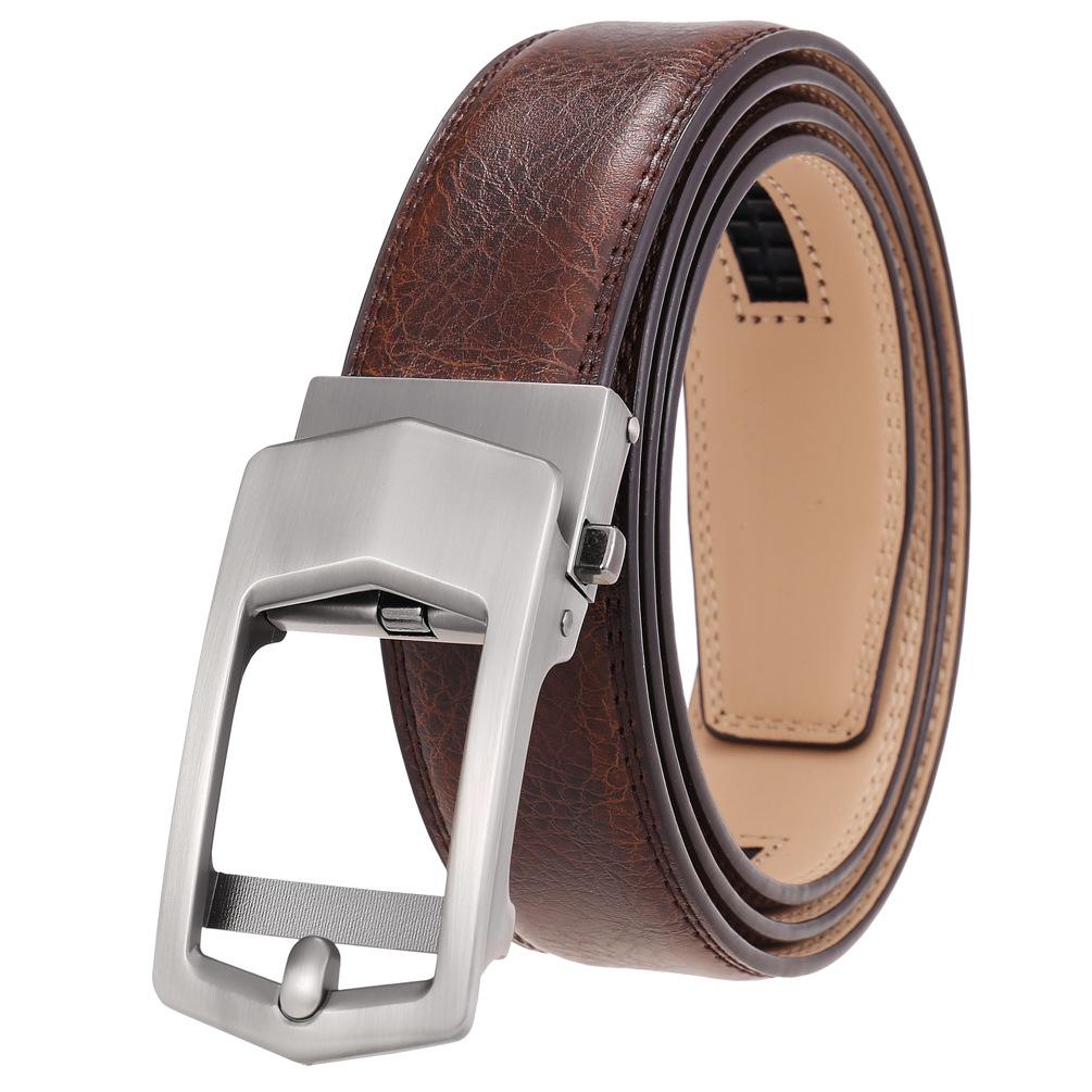 1Pcs Fashion Men'S Automatic Buckle Belt Business Casual Belt Cowhide Belt Ly36-561745-1