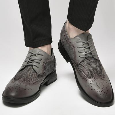 Brogue Pantofi casual versatili din piele cu plasă respirabilă pentru bărbați Nuntă Petrecere Birou Afaceri Pantofi de mers pentru bărbați de înaltă calitate