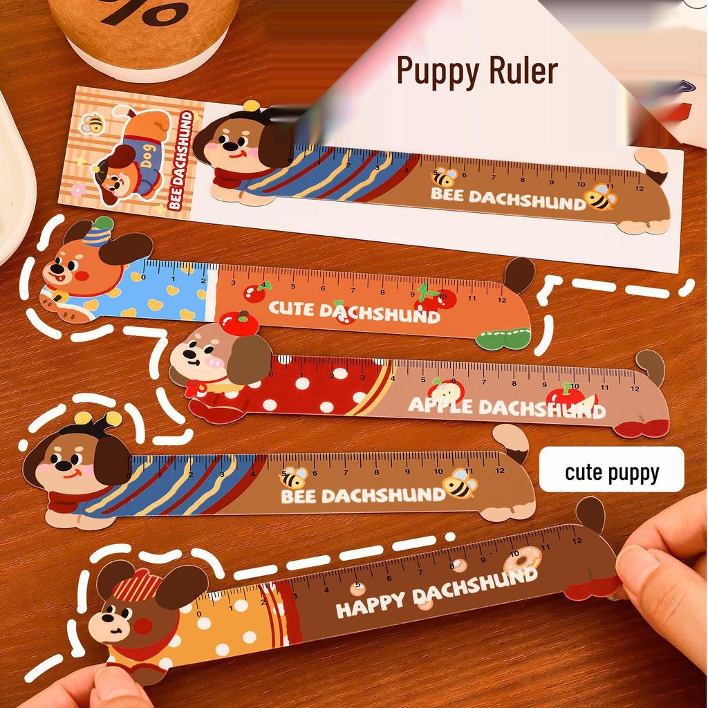 Cartoon Dog Magnetic Bookmark and Bendable Ruler