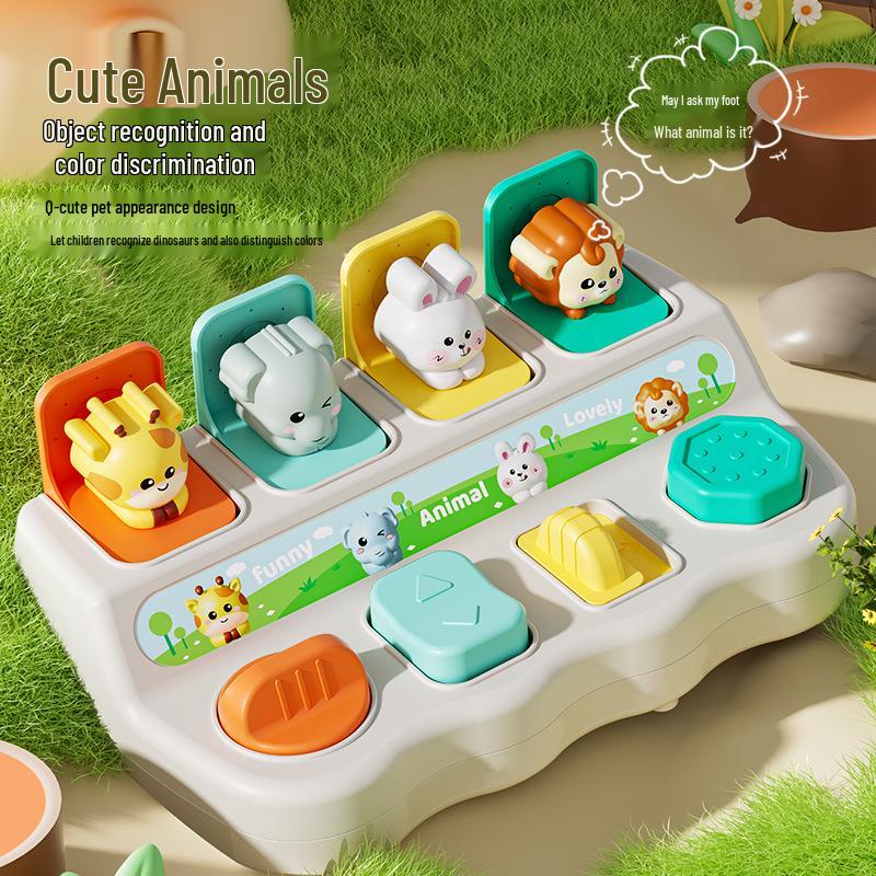 Peek-a-Boo Switch Box: Educational Cause and Effect Toy for Kids Aged 3-6 - Color Recognition Teaching Aid