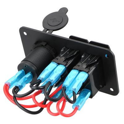 Panneau de commutation 12-24 V pour bateau et voiture, voltmètre numérique, double port USB, pièces intérieures à 2 ou 3 groupes