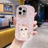 Phone Case: 2D Flat Design Suitable for iPhone 18, 17, 16, 15, 14, 13 Pro Protective Case, Couple Style, Bow-knot Little Kitten, Christmas and Hallowe