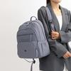 Solid Color Backpack Women's Multi-Layer Pocket Water-Repellent Nylon Backpack