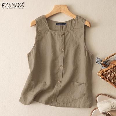 Γυναικείες καθημερινές μπλούζες από βαμβακερό τετράγωνο γιακά