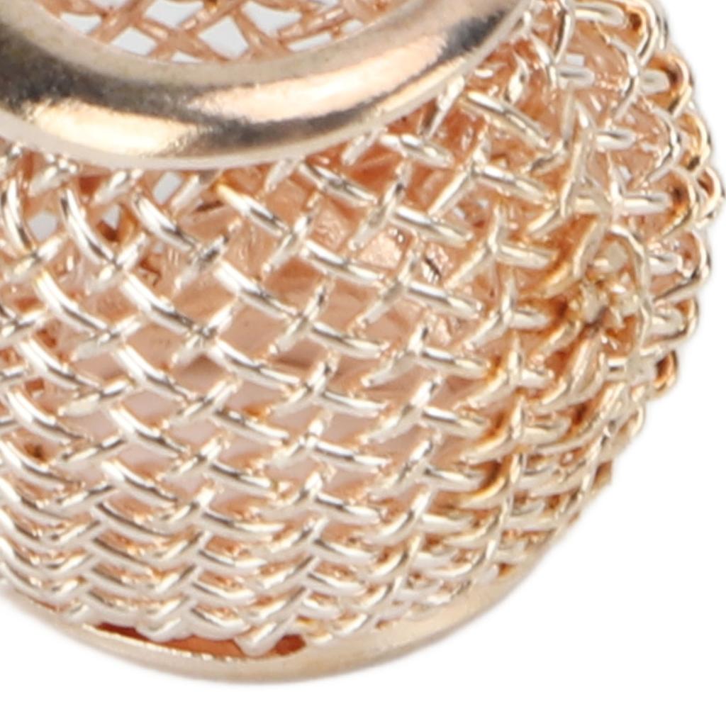 10 Pcs Spacer Beads Round Mesh Hollow Gold Plated   Spacer Beads   Hand Made Beading for Jewelry Making