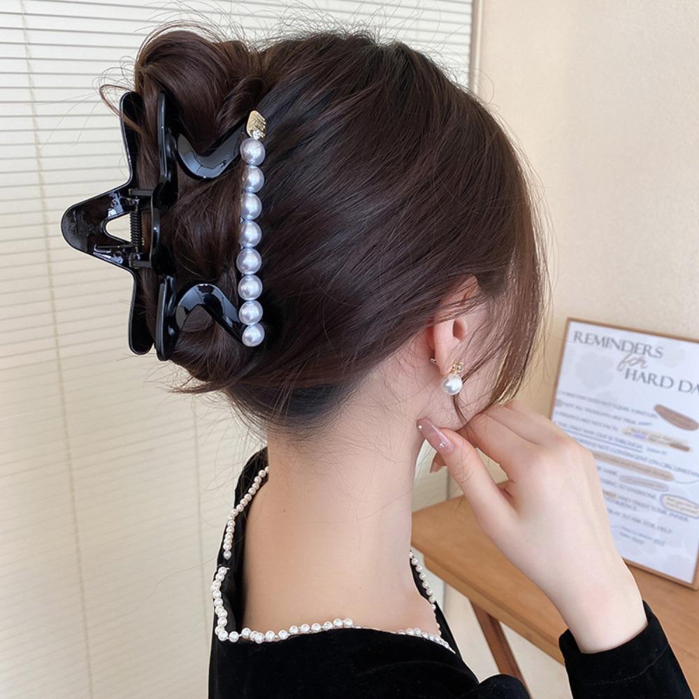 Five-Pointed Star Star Pearl Shark Clips Pentagram Star Pearl Hair Clips  Girls Gift