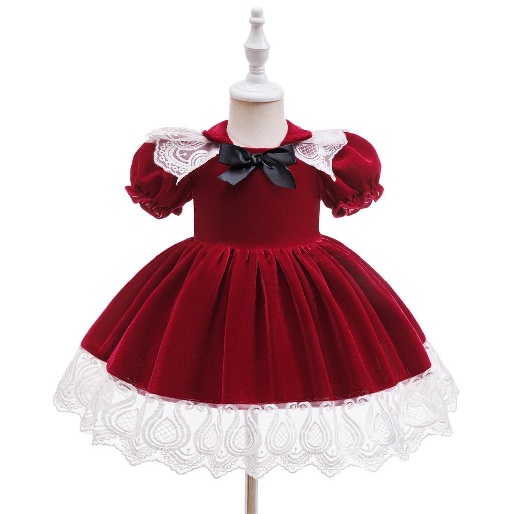 Red & Green Sequin Christmas Dress: Santa Claus Snowflake Costume, Girls' Mesh Princess Dress