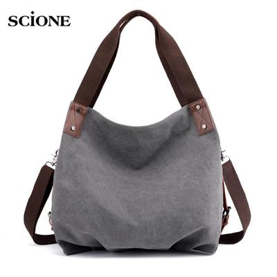 Shoulder Bag Women Casual Solid Color Portable Messenger Bag Fashion Wild Lady Canvas Bag