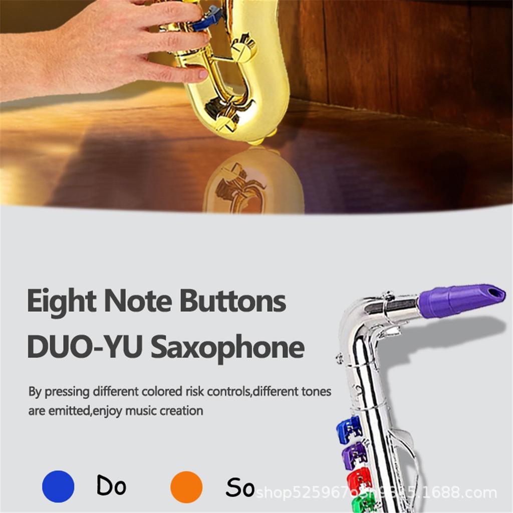 Simulation Musical Saxophone Toy for Kids French Horn Trumpet Flute Horn Stage Performance Prop Musical Instrument Model