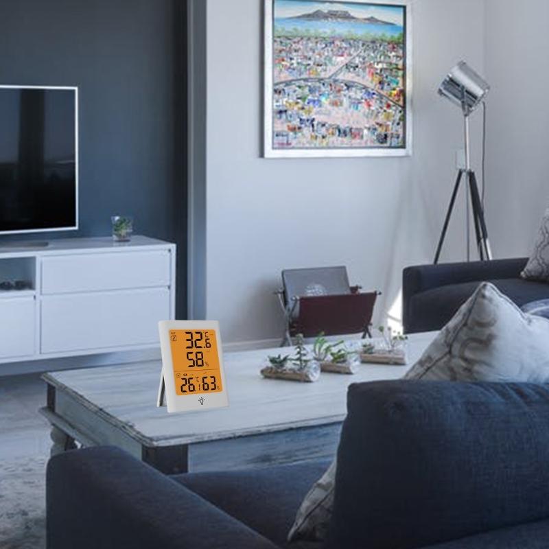 Temperature Humidity Detector Indoor Outdoor LCD Display Waterproof Electronic Humidity Sensor Temperature Meter Gauge