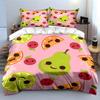Fruit Pattern Decorative Set Bedding Set with 1 Duvet Cover 2 Pillowcases Single Double King Queen Gift
