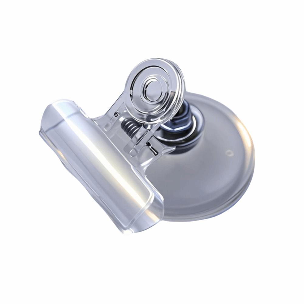 4Pcs Transparent Suction Cup Clip Detachable No Drilling Windshield Ticket Clip Reusable Multi-function Recipe Holders Holder