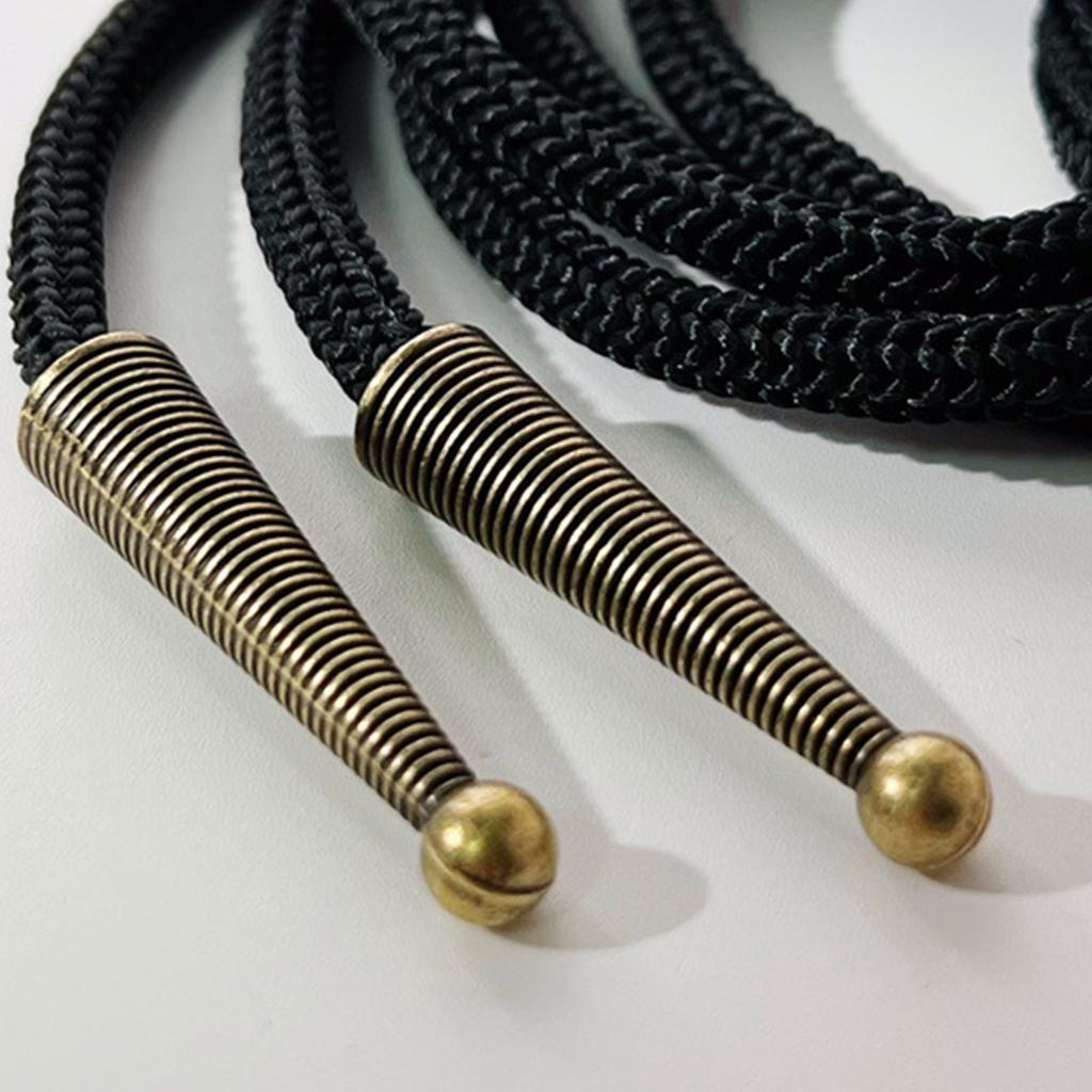 Adjustable Nylon Bolo Tie Cord With Metal Engraved Pendant For Handmade Necktie Crafting Decorative Accessories