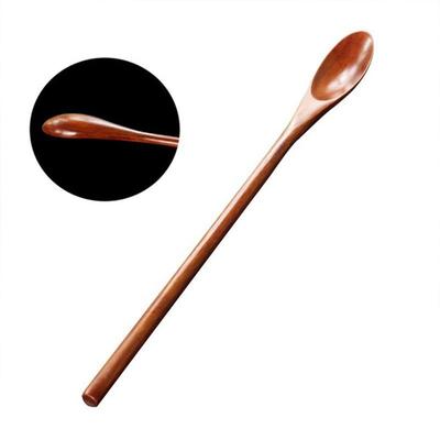 Spoon Rice Soup Desserts Condiment Honey Tea Scoops Coffee Accessories Long Handle Wooden Spoon