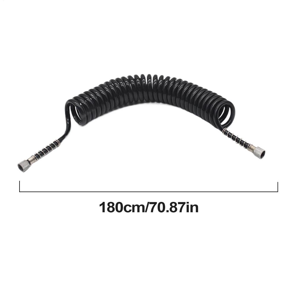 PU-Spiralschlauch-Spritzpistolen-Luftschlauch Mit Standard-1/8-Luftschlauchanschlüssen an beiden Enden Luftwerkzeug-Ersatz-Reparaturfitting