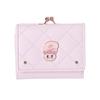 L25163 Esther Bunny Mini Wallet with Character Plate, Quilted Design, Holds 9 Cards, Coin Purse, 9cm X 10cm X 3cm, Domestic Sales Only (Pink)