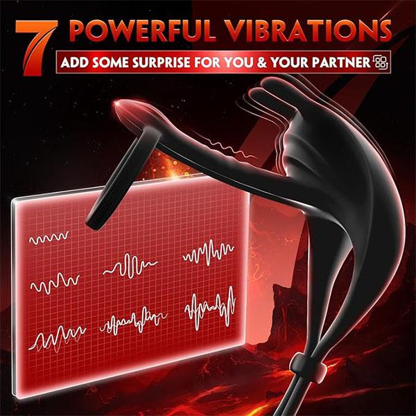 Vibrierender Penisring, Sexspielzeug für Männer, Penishüllen-Vibrator mit 2 Penisringen, Penisvibrator, Fernvibratoren mit 7 Vibrationen, Swing-Penishüllen-Sexspielzeug