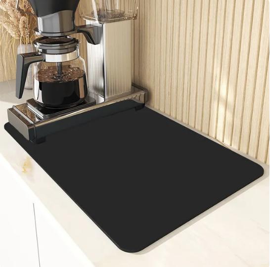 Coffee Mat For Countertops Waterproof For Countertop Accessories Fit Under Maker Espresso Machine Absorbent Hide Stain Rubber