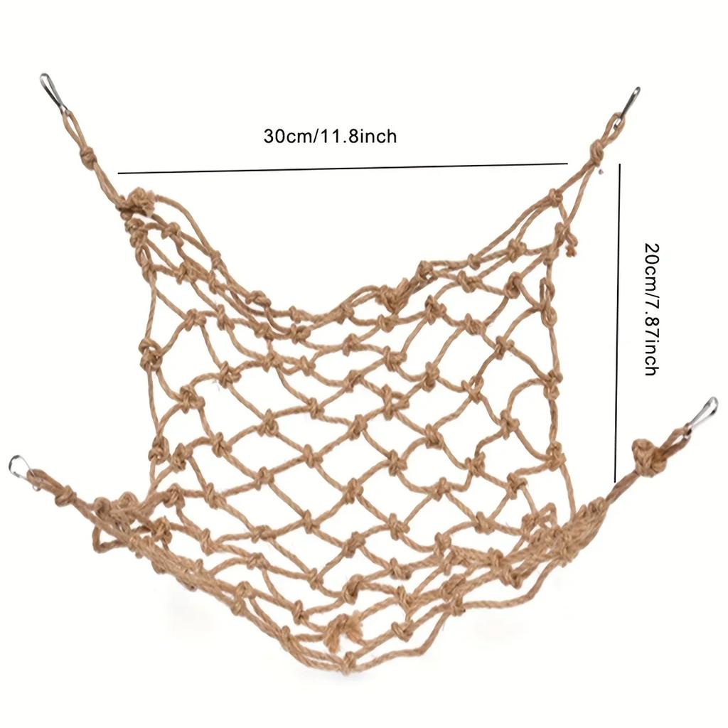 Parrot Swing Rope Birds Hanging Climbing Net wiith Hook Hammock Birds Stand Ladder Birds Chewing Playing Gym Hamster rabbit Toys