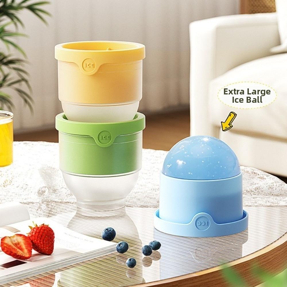 3PCS/SET 6cm Diameter Whiskey Ice Cube Mold Stackable Sphere Ice Mold Silicone Ice Tray Party