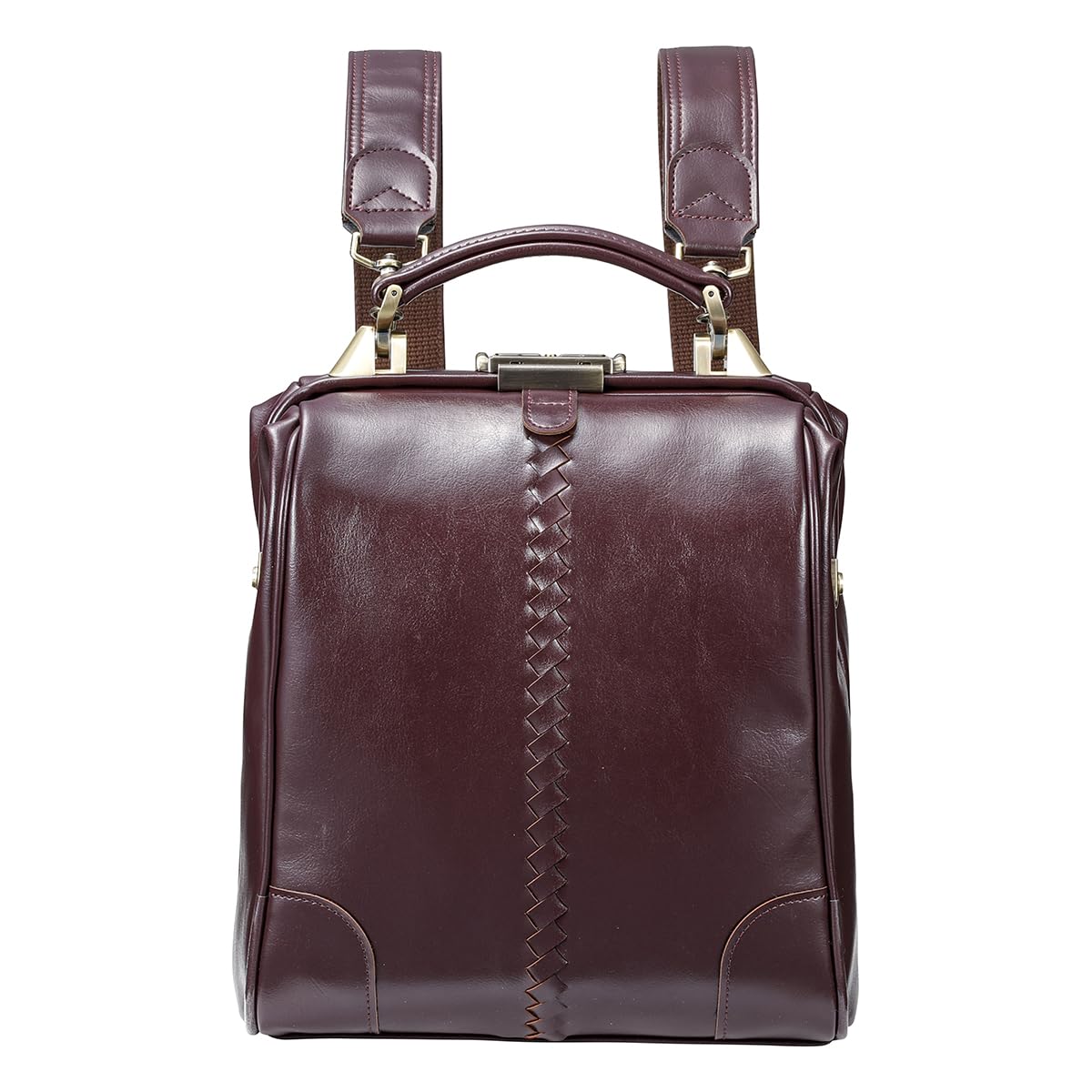 

[YOUTA] LIGHT Dulles Bag, Japanese Synthetic Leather, Vertical, XS, Burgundy