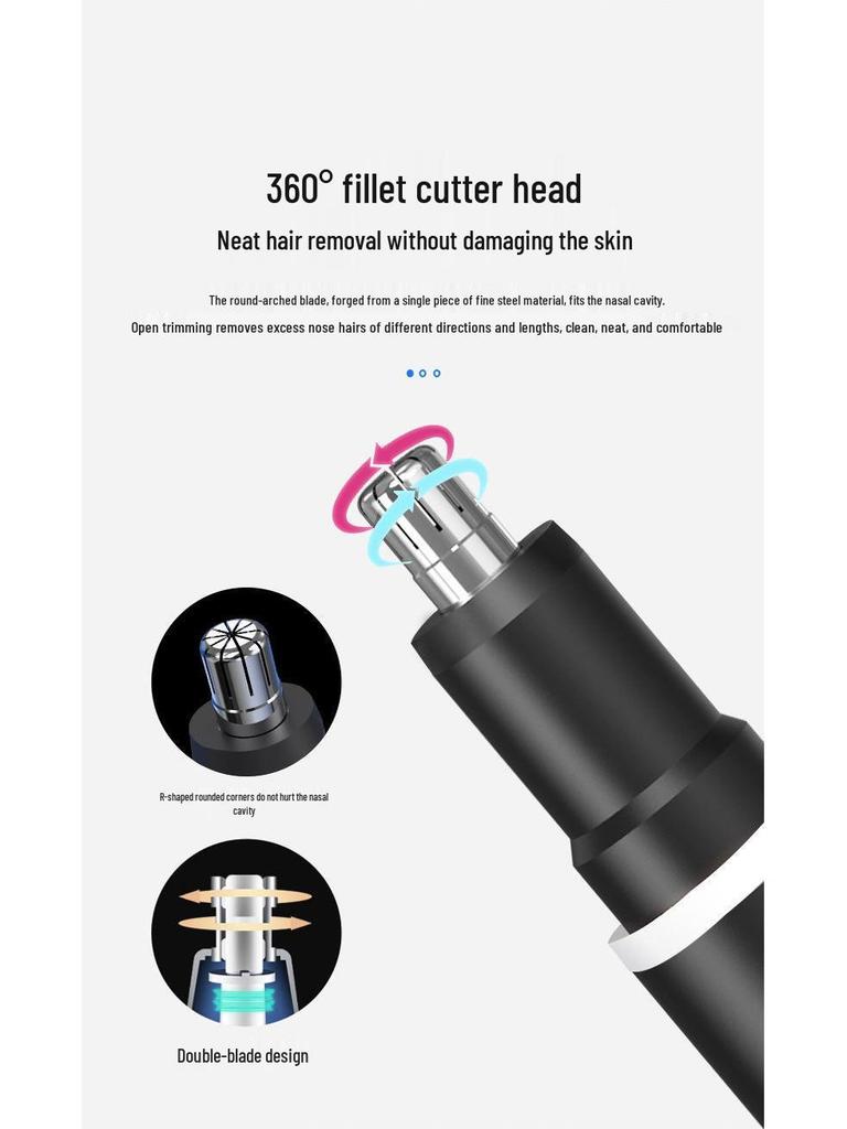 Rechargeable Electric Nose & Ear Hair Trimmer for Men & Women