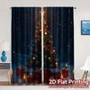 2pcs,Curtains Christmas Tree Gifts Candles Star (3) Minimalist Popular Curtains Polyester Curtains All Seasons Perfect for