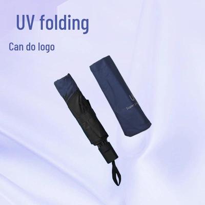Triple Fold Black Glue UV Protection Umbrella - Sun & Rain Couple Umbrella with Custom Logo Option