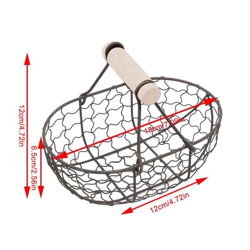 Storage Basket Iron Storing Food Photography Props Snack Fruit Plate Bread Basket for Kitchen Organizer Fruit Bread Outdoor