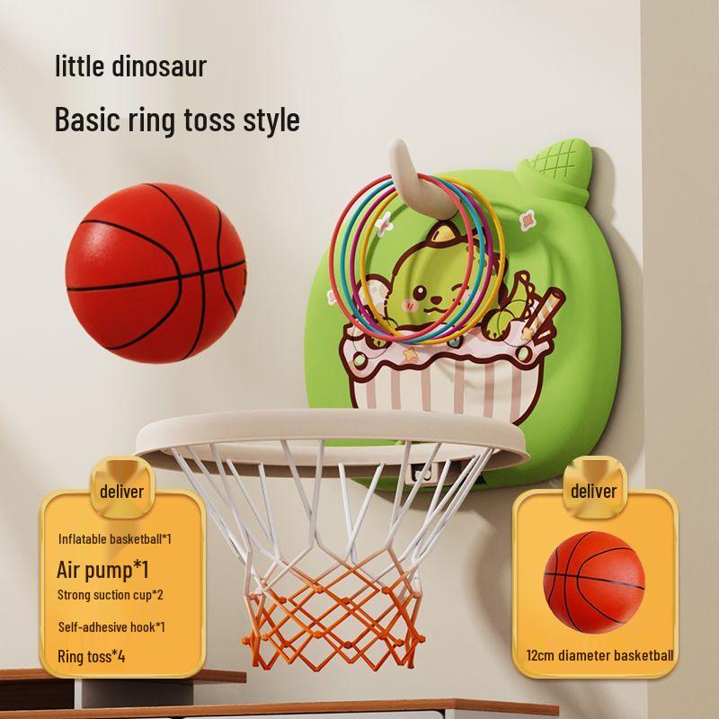 Indoor Baby Basketball Hoop for Ages 1-3, No-Punch Suction Cup Design