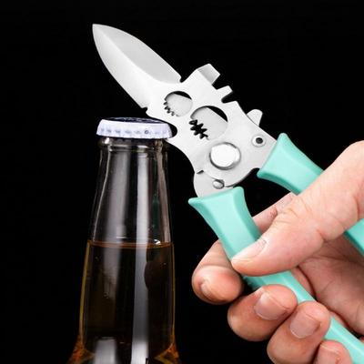 1 Stück Multifunktionale Austernschere Edelstahl Schalentierschere Arbeitssparendes Austernöffner-Werkzeug mit ergonomischem Griff