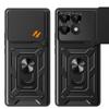 For Xiaomi Poco F6 Pro 5G/Redmi K70 5G/K70 Pro 5G Case PC+TPU Kickstand Phone Shell with Slide Camera Lid