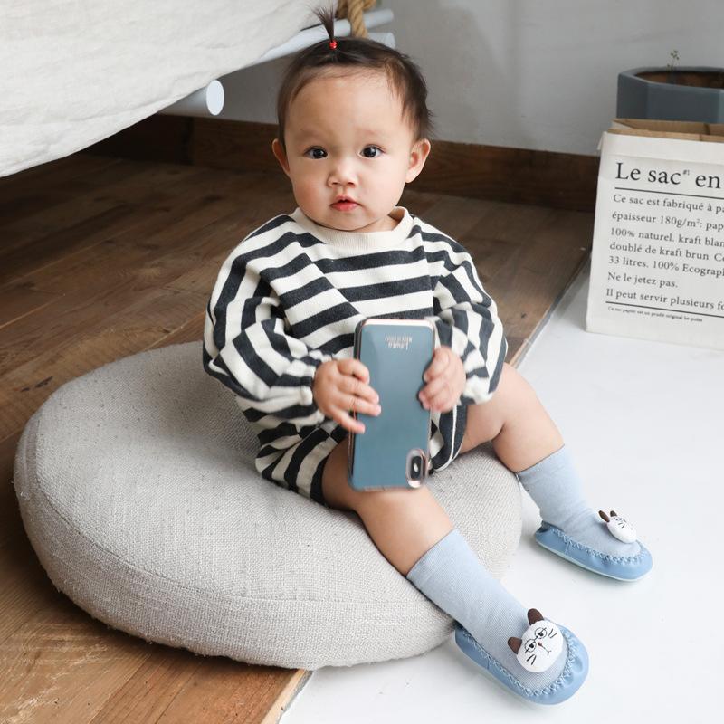 Baby Shoes Socks Children Infant Cartoon Socks Baby Gift Kids Indoor Floor Socks Leather  Non-Slip Spring Autumn Socks
