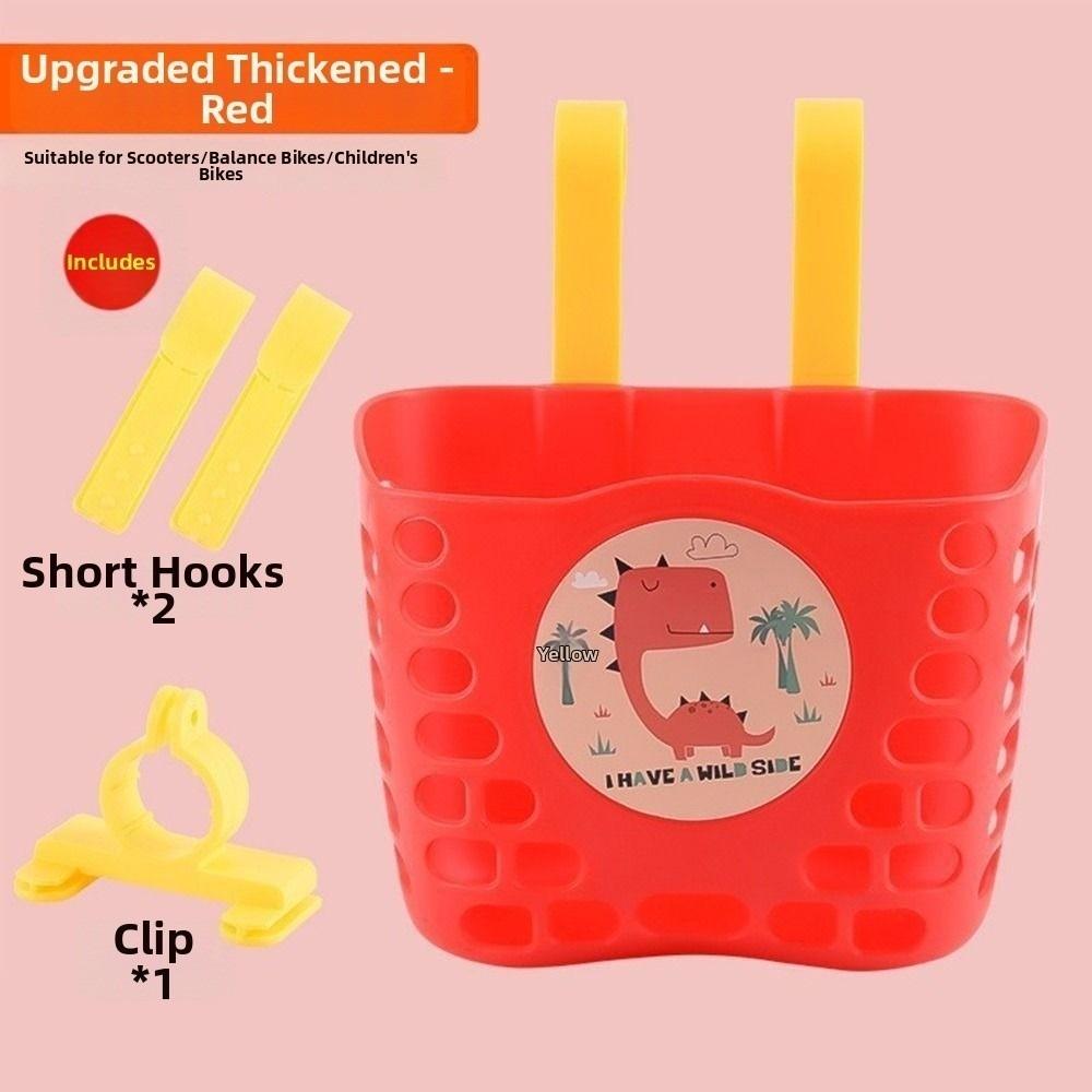 Cartoon Patten Children Kids Basket Plastic Student Front Basket Bike Carrier Bag Bike Accessories
