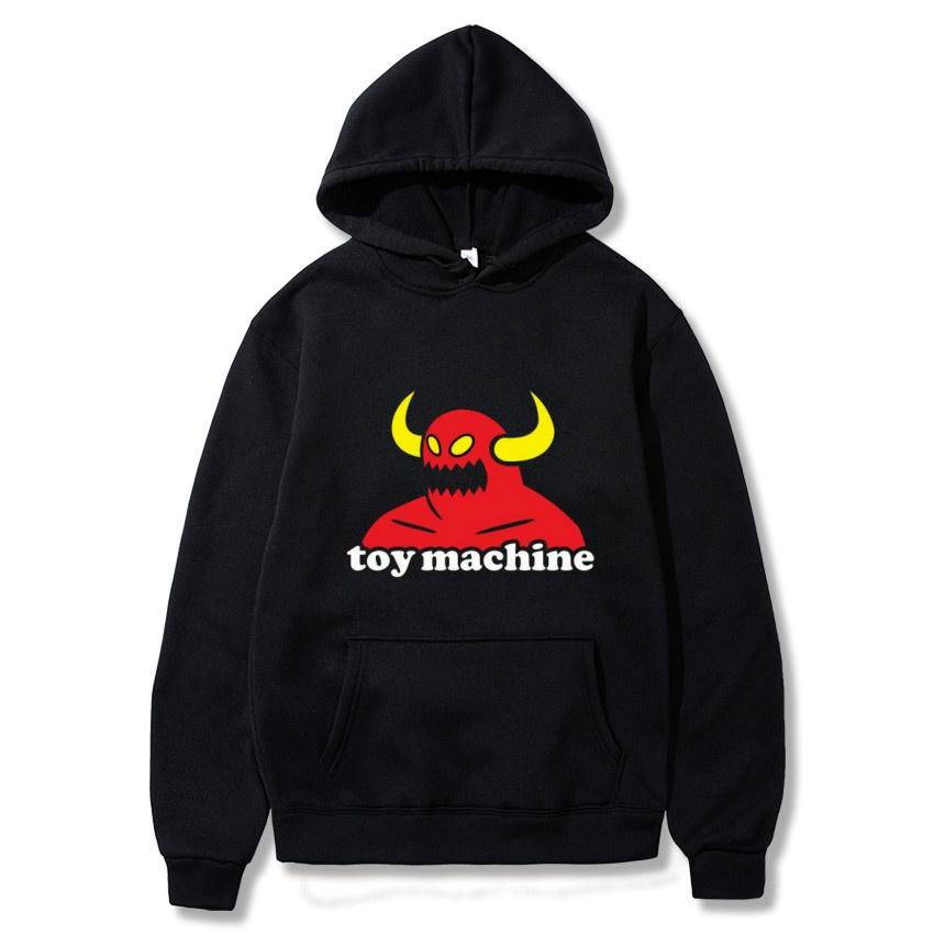 Herbst Winter Toy Machine Kuhkopf Bedruckter Hoodie Täglicher Casual Pullover Klassisches Oberteil Street Fashion Warmer Hoodie Geschenk