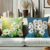 Beautiful Daisy Printed Cushion Covers for Home Decor Polyester Pillowcase, Sofa Decorative Cushion Cov Headboard Pillow