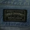 POLO COUNTRY RALPH LAUREN 80s 90s Old Long sleeve Denim shirt M Wash blue Men's Used